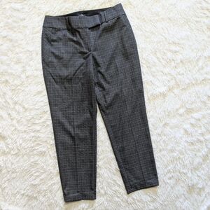 Loft Grey Plaid Julie Straight Leg Office Pants Size 6